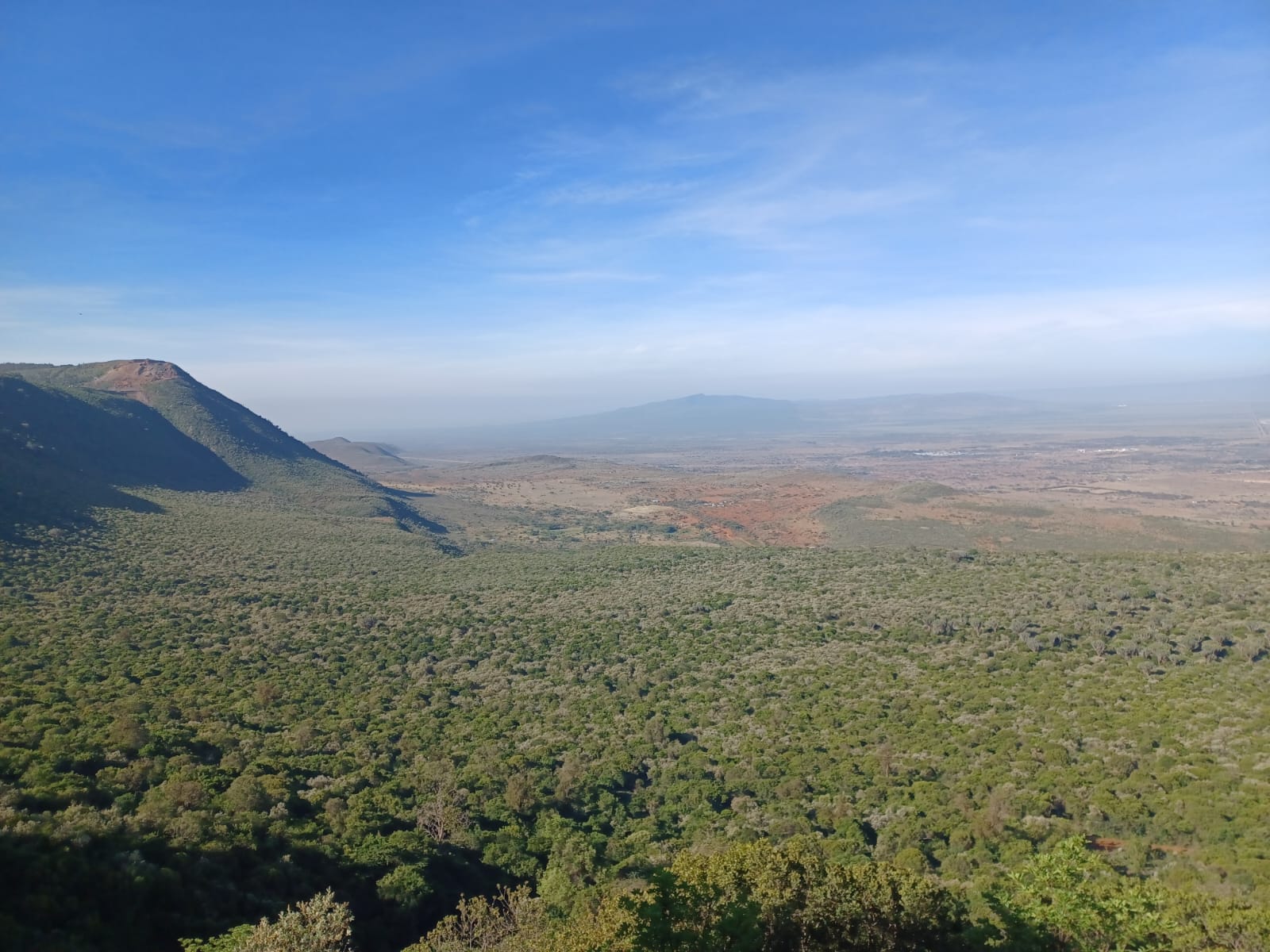 The Great Rift Valley seen from an escarpment viewpoint in Kenya